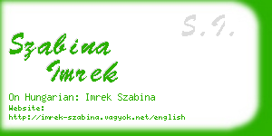 szabina imrek business card